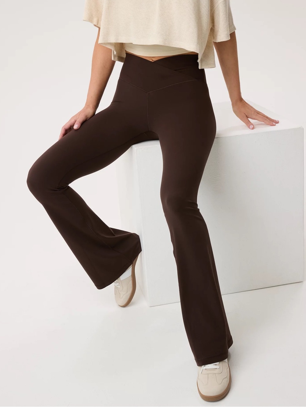 OFFLINE By Aerie Real Me High Waisted Crossover Flare Leggings